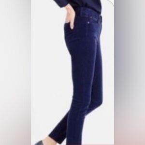 J.Crew Corduroy Ankle Toothpick Pants Navy Blue 26